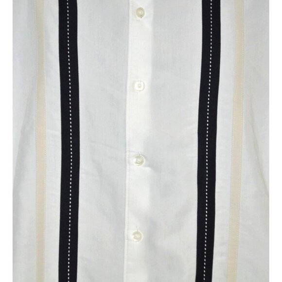Cubavera Men's White Guayabera Short Sleeve Button Front Shirt Size XXL Casual - Picture 3 of 6